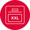 XXL kapacitet za 50 cm