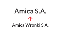 2016 - Ime se menja od Amica Wronki S.A. na Amica S.A.